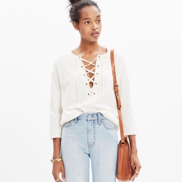 Madewell Tops - ✨ Madewell Libra Lace Up Top ✨